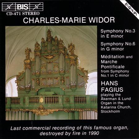 Hans Fagius - Widor: Organ Symphonies #1, 3 & 6 - Zortam Music